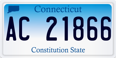 CT license plate AC21866