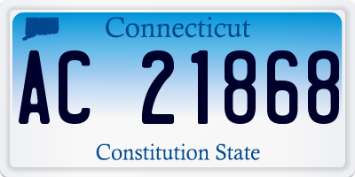 CT license plate AC21868
