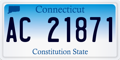 CT license plate AC21871