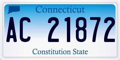 CT license plate AC21872