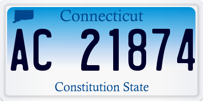 CT license plate AC21874