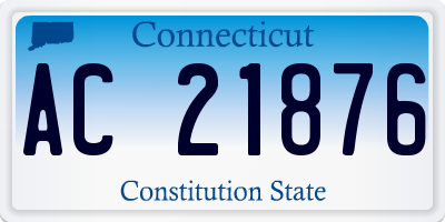 CT license plate AC21876