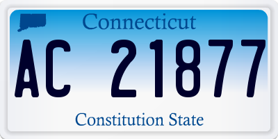 CT license plate AC21877