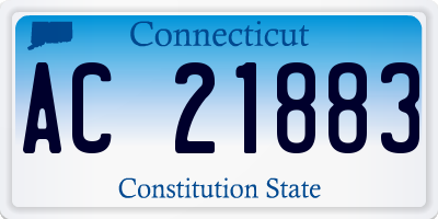 CT license plate AC21883