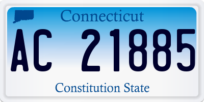 CT license plate AC21885