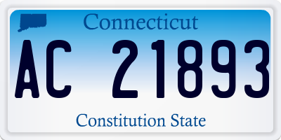 CT license plate AC21893