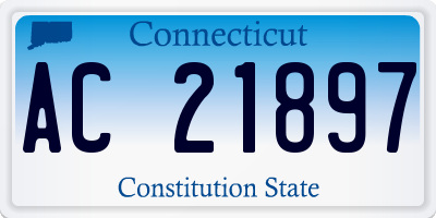CT license plate AC21897