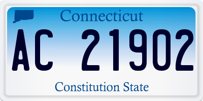 CT license plate AC21902