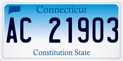 CT license plate AC21903