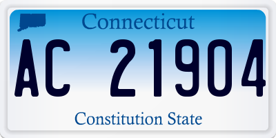 CT license plate AC21904
