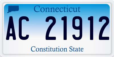 CT license plate AC21912