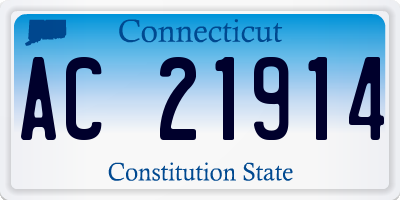 CT license plate AC21914