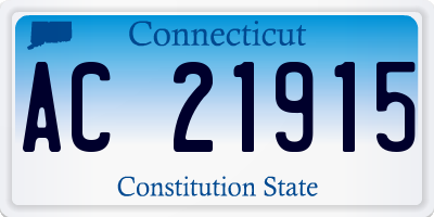CT license plate AC21915