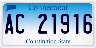 CT license plate AC21916