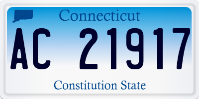 CT license plate AC21917