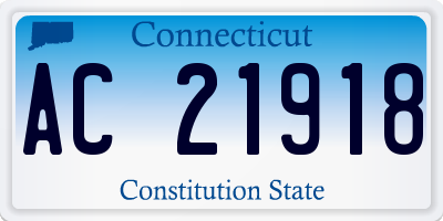 CT license plate AC21918