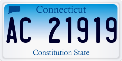 CT license plate AC21919