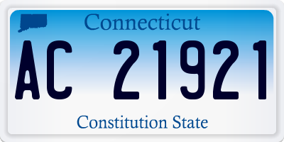 CT license plate AC21921
