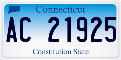 CT license plate AC21925