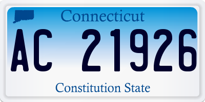 CT license plate AC21926