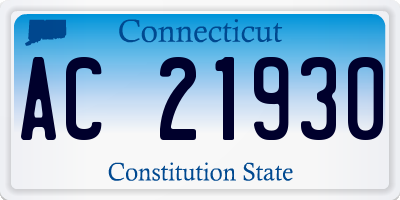 CT license plate AC21930