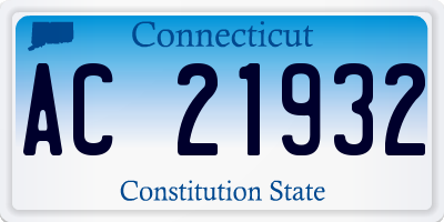 CT license plate AC21932