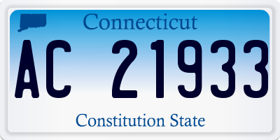 CT license plate AC21933