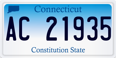 CT license plate AC21935