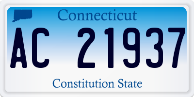 CT license plate AC21937