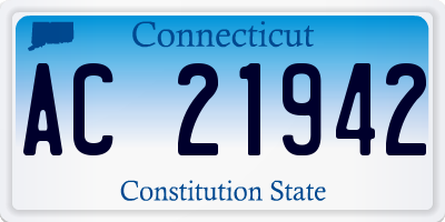 CT license plate AC21942