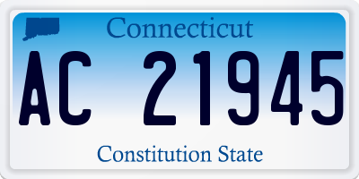 CT license plate AC21945