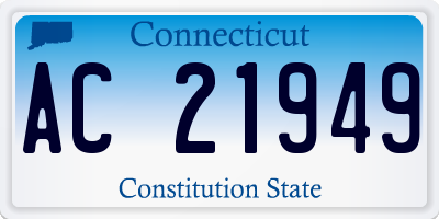 CT license plate AC21949