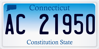 CT license plate AC21950
