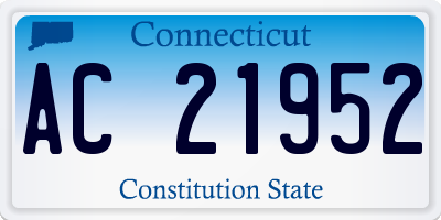 CT license plate AC21952