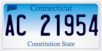 CT license plate AC21954