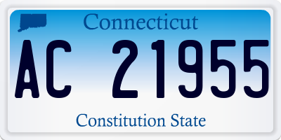 CT license plate AC21955