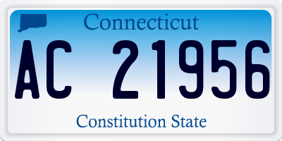 CT license plate AC21956
