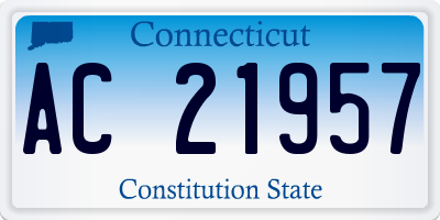 CT license plate AC21957