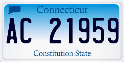 CT license plate AC21959