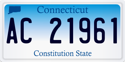 CT license plate AC21961