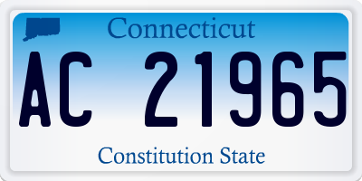 CT license plate AC21965