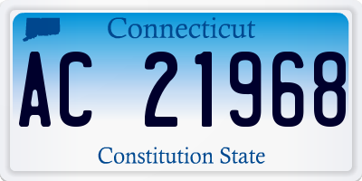 CT license plate AC21968