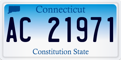 CT license plate AC21971