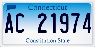 CT license plate AC21974