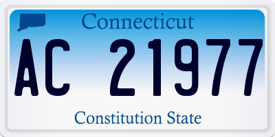 CT license plate AC21977