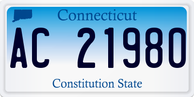 CT license plate AC21980