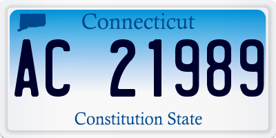 CT license plate AC21989