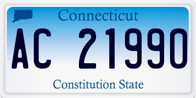 CT license plate AC21990