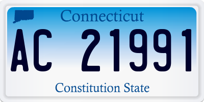 CT license plate AC21991