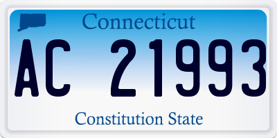CT license plate AC21993